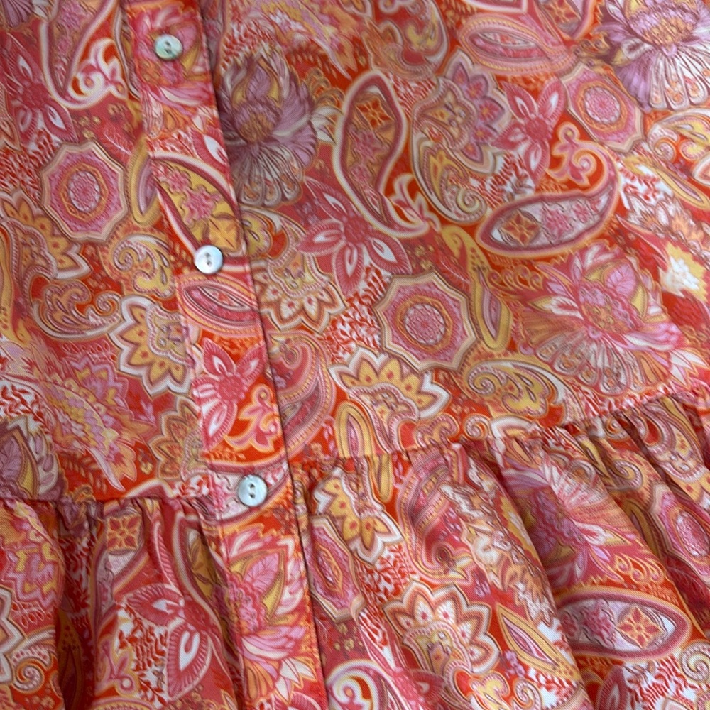 Johnstone & Murphy Paisley Print Button Shirt Dress - Picture 11 of 11